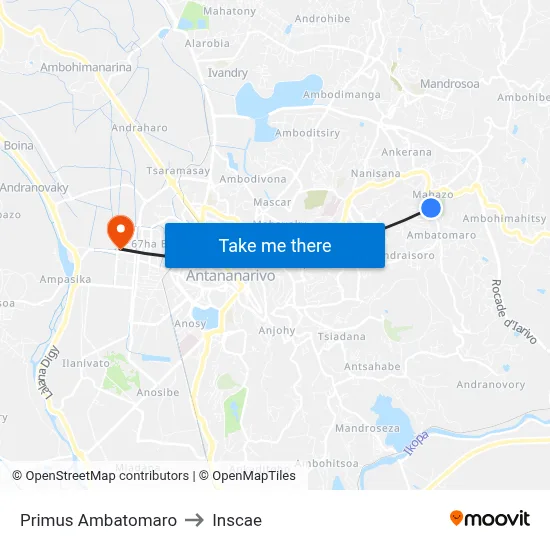 Primus Ambatomaro to Inscae map