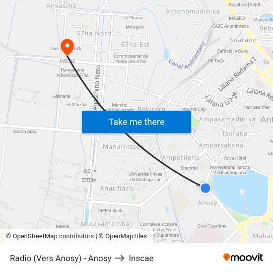 Radio (Vers Anosy) - Anosy to Inscae map