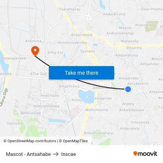 Mascot - Antsahabe to Inscae map