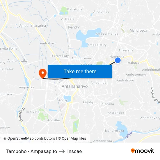 Tamboho - Ampasapito to Inscae map