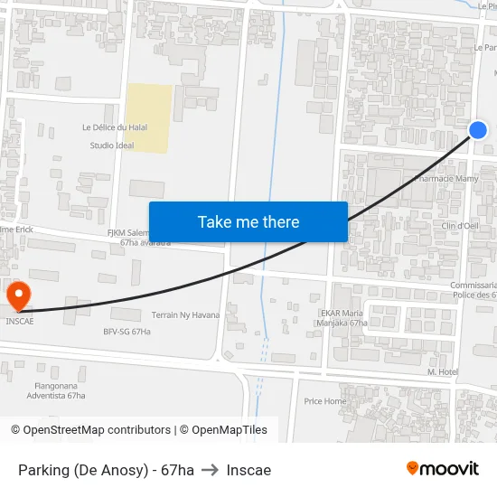 Parking (De Anosy) - 67ha to Inscae map