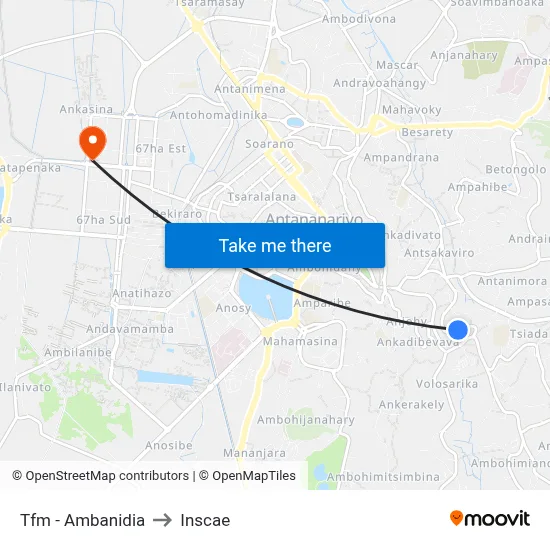 Tfm - Ambanidia to Inscae map