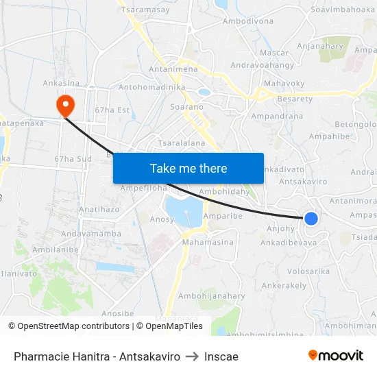 Pharmacie Hanitra - Antsakaviro to Inscae map