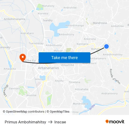 Primus Ambohimahitsy to Inscae map