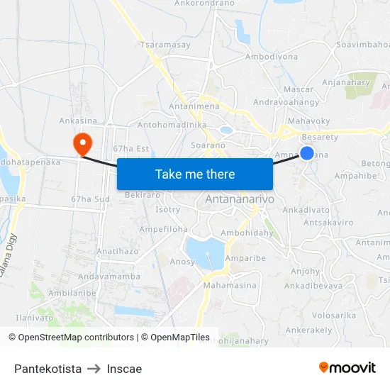 Pantekotista to Inscae map