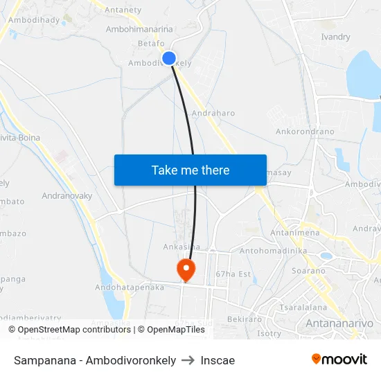 Sampanana - Ambodivoronkely to Inscae map