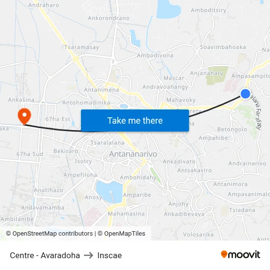 Centre - Avaradoha to Inscae map