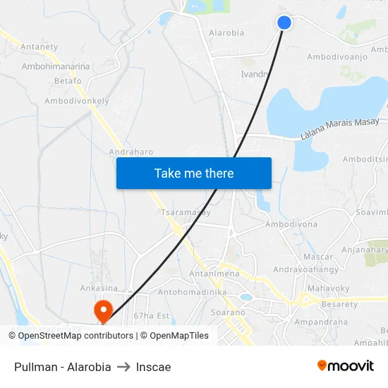 Pullman - Alarobia to Inscae map