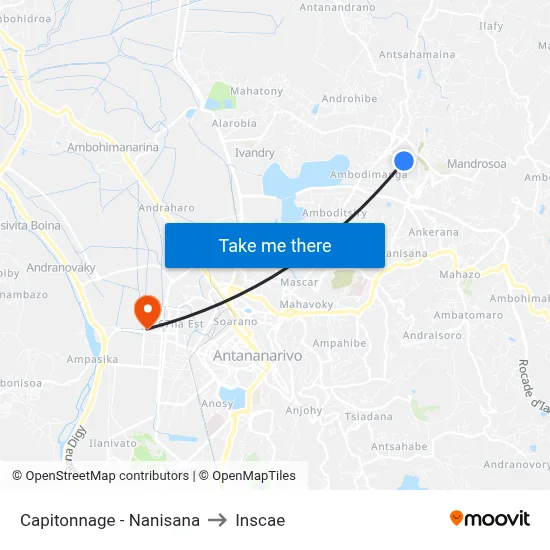Capitonnage - Nanisana to Inscae map