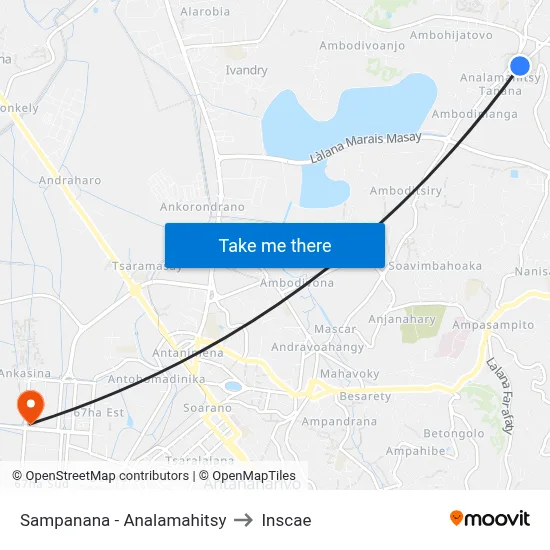 Sampanana - Analamahitsy to Inscae map