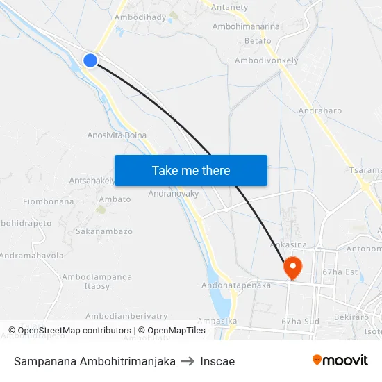 Sampanana Ambohitrimanjaka to Inscae map