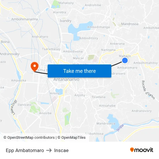 Epp Ambatomaro to Inscae map