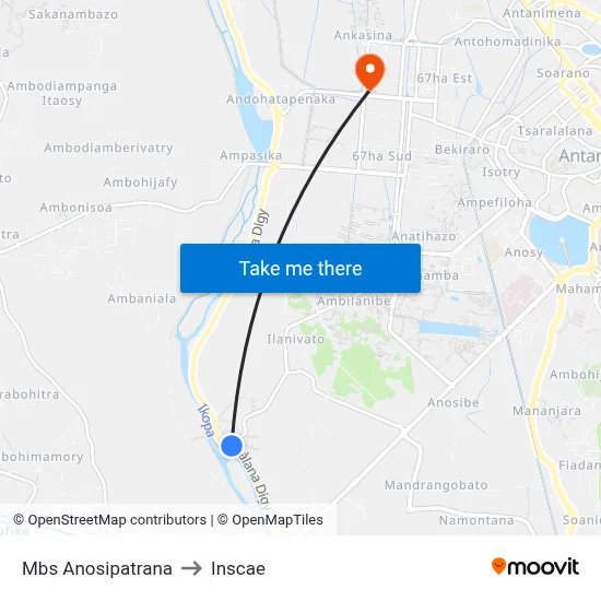 Mbs Anosipatrana to Inscae map