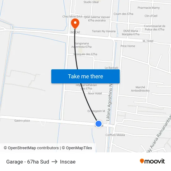 Garage - 67ha Sud to Inscae map