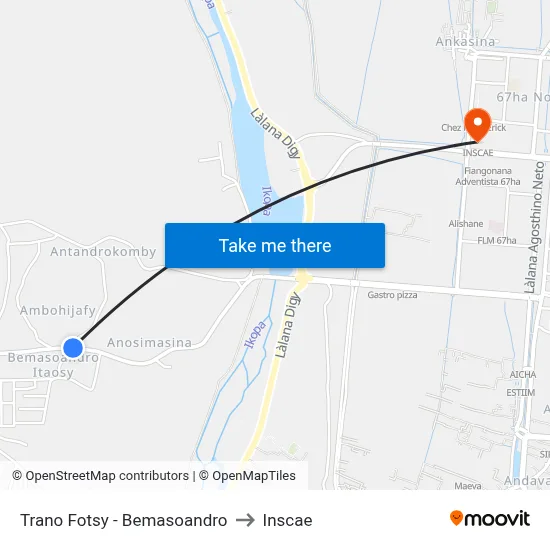 Trano Fotsy - Bemasoandro to Inscae map