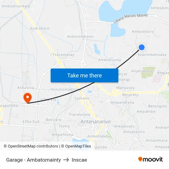 Garage - Ambatomainty to Inscae map