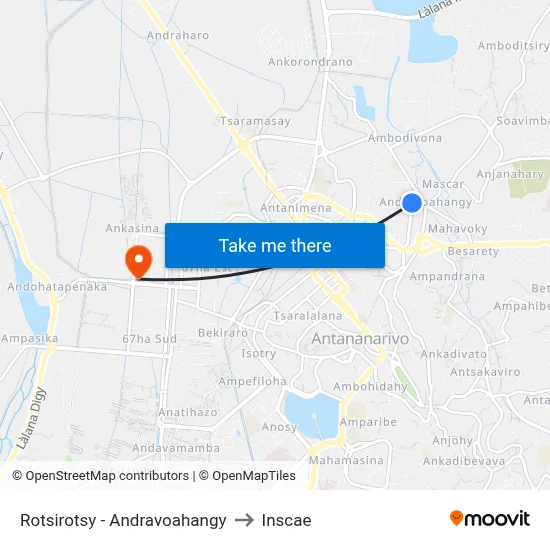 Rotsirotsy - Andravoahangy to Inscae map