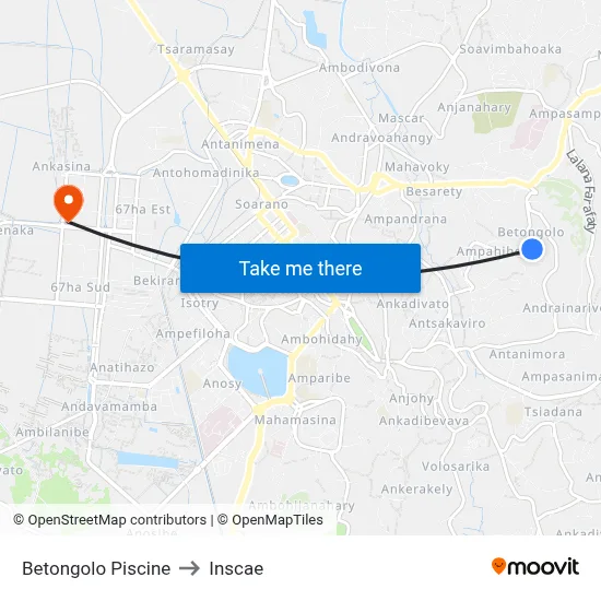 Betongolo Piscine to Inscae map