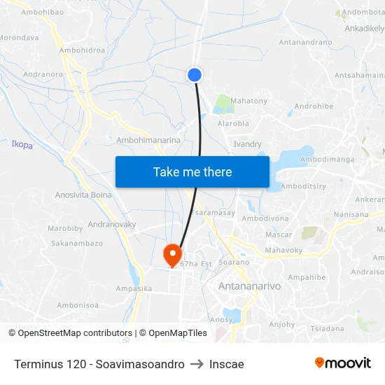 Terminus 120 - Soavimasoandro to Inscae map