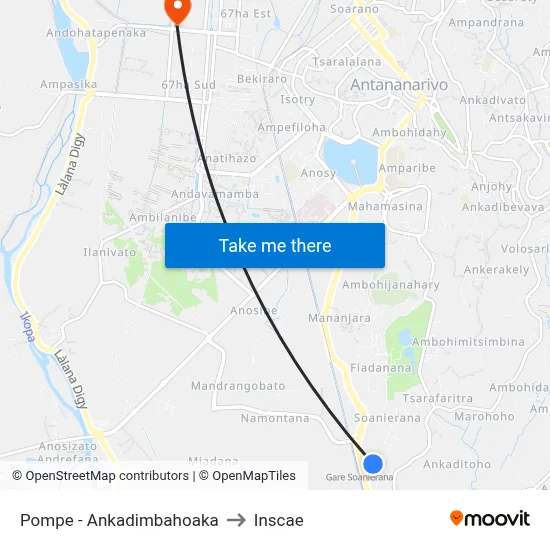 Pompe - Ankadimbahoaka to Inscae map