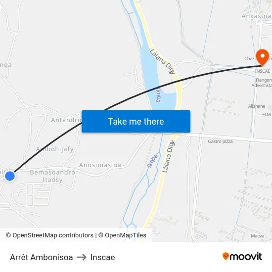 Arrêt Ambonisoa to Inscae map
