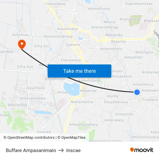 Buffare Ampasanimalo to Inscae map