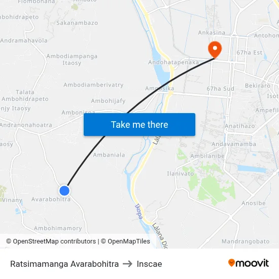 Ratsimamanga Avarabohitra to Inscae map