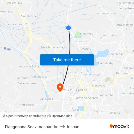 Fiangonana Soavimasoandro to Inscae map