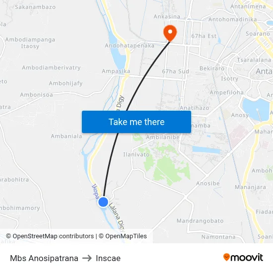 Mbs Anosipatrana to Inscae map