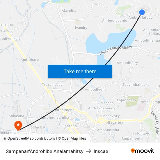 Sampanan'Androhibe Analamahitsy to Inscae map