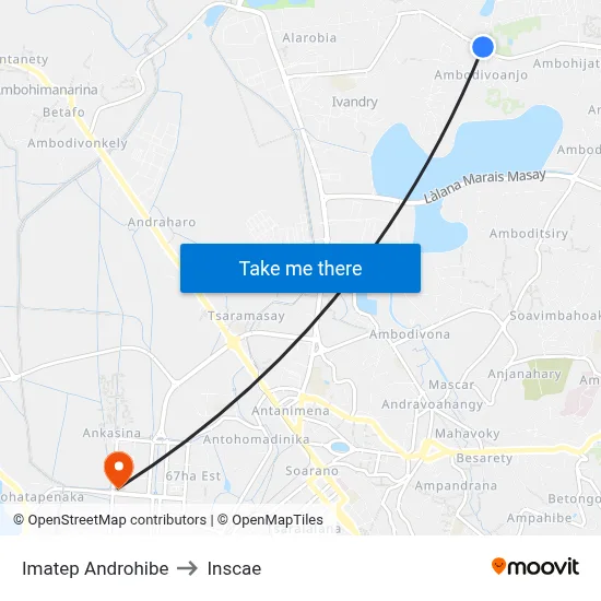 Imatep Androhibe to Inscae map