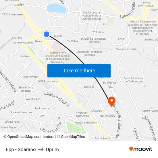 Epp - Soarano to Uprim map