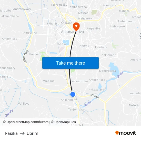 Fasika to Uprim map