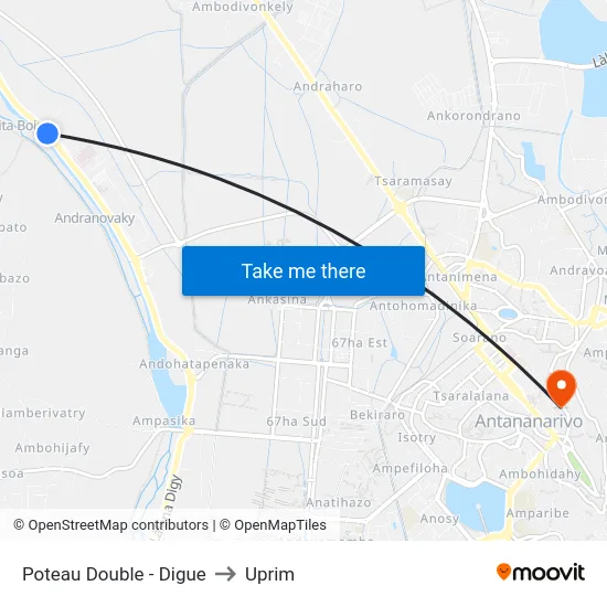 Poteau Double - Digue to Uprim map