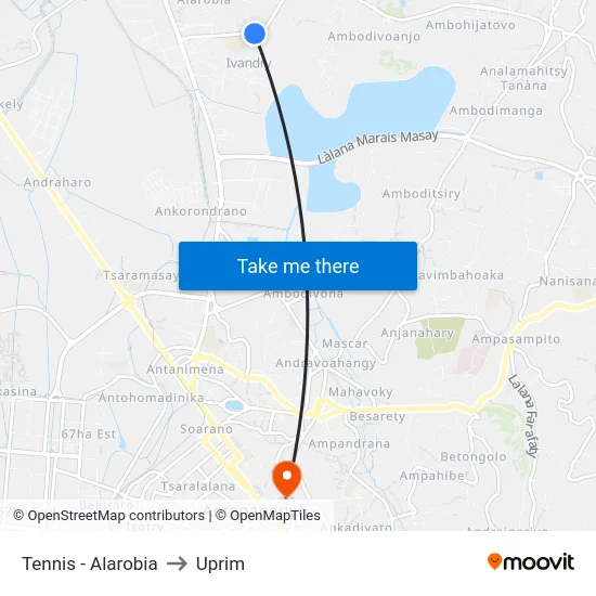 Tennis - Alarobia to Uprim map