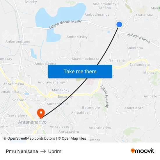 Pmu Nanisana to Uprim map