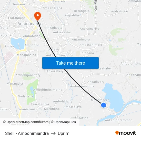 Shell - Ambohimiandra to Uprim map
