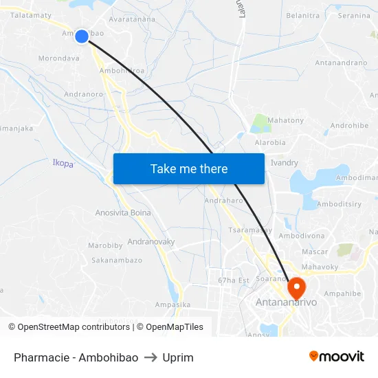 Pharmacie - Ambohibao to Uprim map
