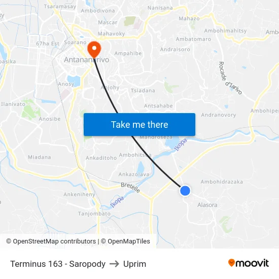 Terminus 163 - Saropody to Uprim map