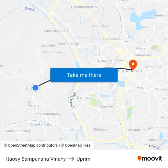 Itaosy Sampanana Vinany to Uprim map