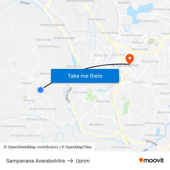 Sampanana Avarabohitra to Uprim map