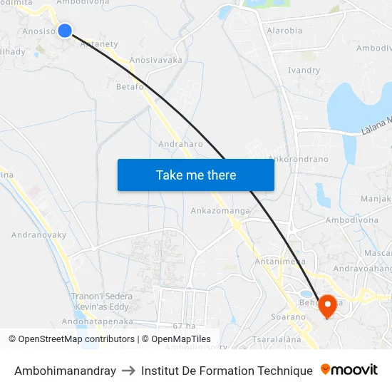 Ambohimanandray to Institut De Formation Technique map