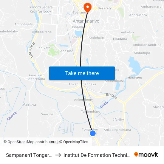 Sampanan'I Tongarivo to Institut De Formation Technique map