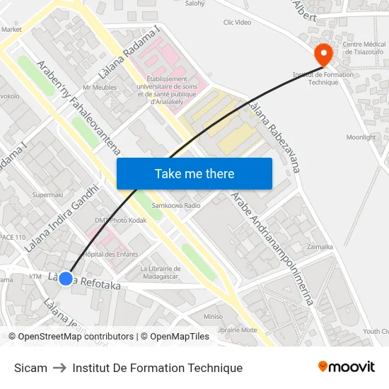 Sicam to Institut De Formation Technique map