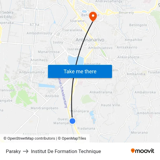 Paraky to Institut De Formation Technique map