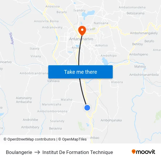 Boulangerie to Institut De Formation Technique map