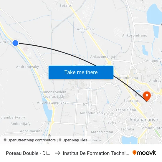Poteau Double - Digue to Institut De Formation Technique map