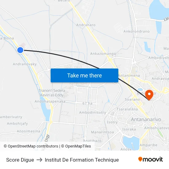 Score Digue to Institut De Formation Technique map