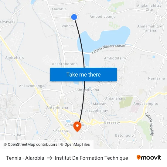 Tennis - Alarobia to Institut De Formation Technique map