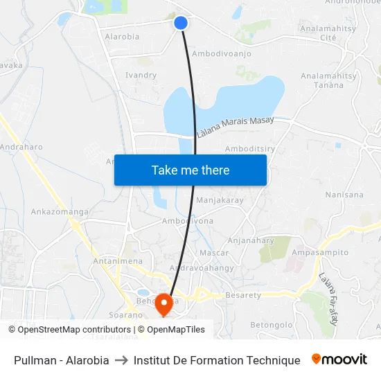 Pullman - Alarobia to Institut De Formation Technique map